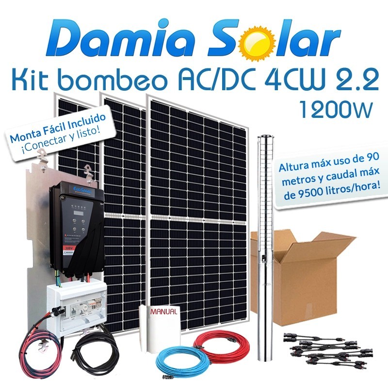 Comprar Kit de bombeamento Ecosolar AC/DC 2.2-90-9.5 (1200W)