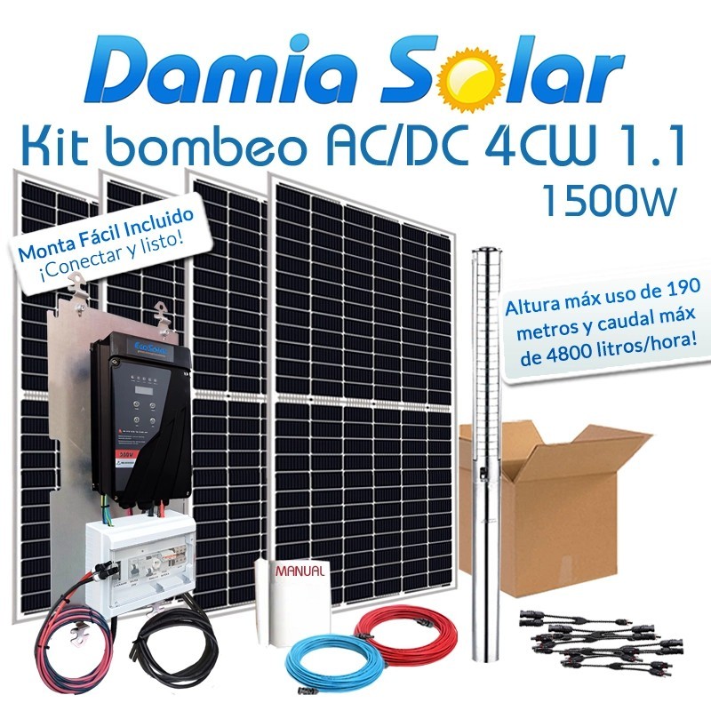 Comprar Kit de bombeo Ecosolar AC/DC 1.1-190-4.8 (1500W)