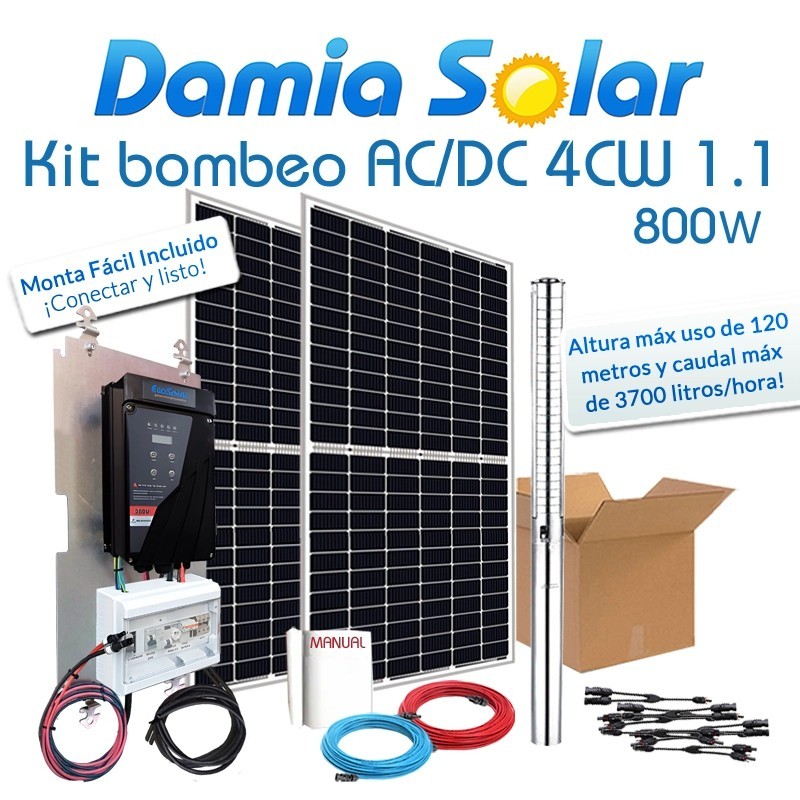 Comprar Kit de bombeo Ecosolar AC/DC 1.1-120-3.7 (800W)
