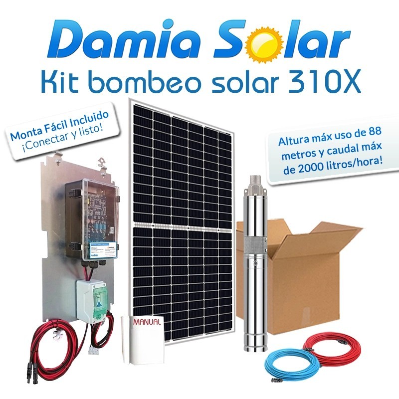 Kit de bombagem Ecosolar 310X - Caudal máx. 2000 litros/h | Damia Solar