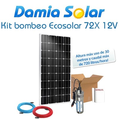 Comprar Kit bombeamento Ecosolar 72X 12V - Fluxo Máx. 720 litros.