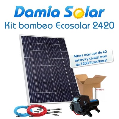 Kit de bombeo Ecosolar 2420 24V - Caudal máx. 1200 litros/h | Damia Solar
