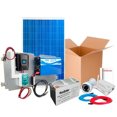 Kit solar de videovigilancia exteriores (Con cámara y router) | Damia Solar