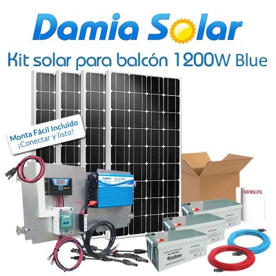 Kit de painel solar para varanda 1200W 12V Blue | Damia Solar