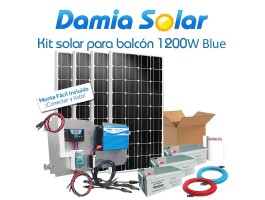 Kit placa solar para balcón 1200W 12V Blue | Damia Solar