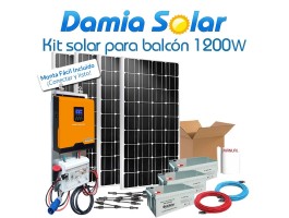 Kit energia solar 1200W 12V para balcón 