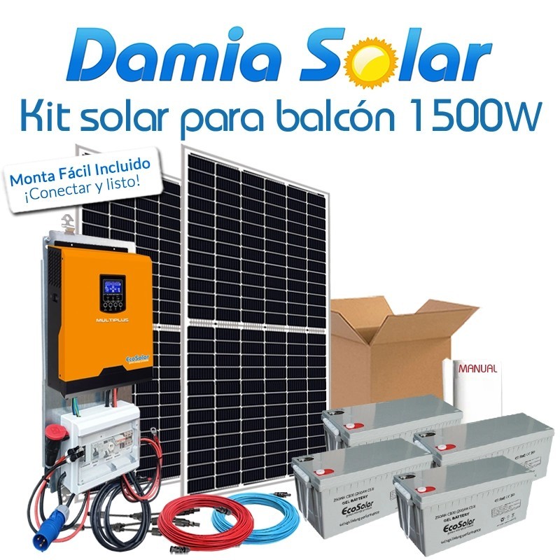 Kit placas solares para balcón 1500W 24V 