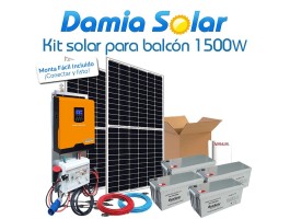 Kit placas solares para balcón 1500W 24V 