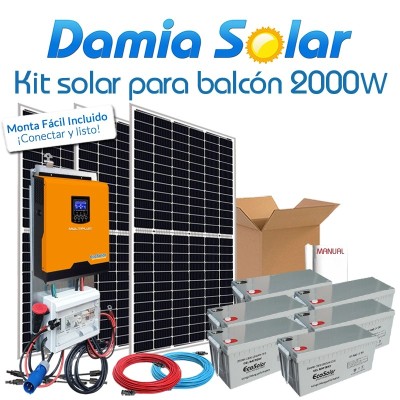 Kit paneles solares para balcón 2000W. 