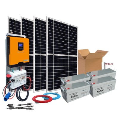 Kit Solar 2000W GEL Fins de semana onda pura e carregador | Damia Solar