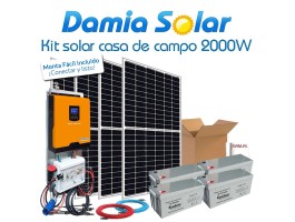 Kit Solar 2000W GEL Fins de semana onda pura e carregador | Damia Solar