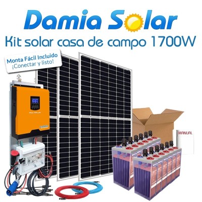 Comprar Kit de casa de campo 1700W com bateria estacionaria
