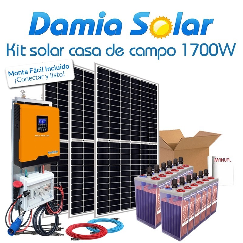 Comprar Kit de casa de campo 1700W com bateria estacionaria