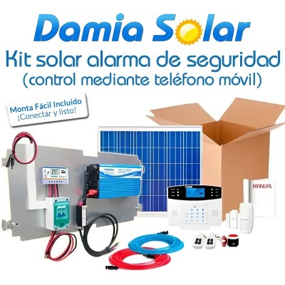 Kit solar alarma de seguridad GSM (comunicación móvil) | Damia Solar