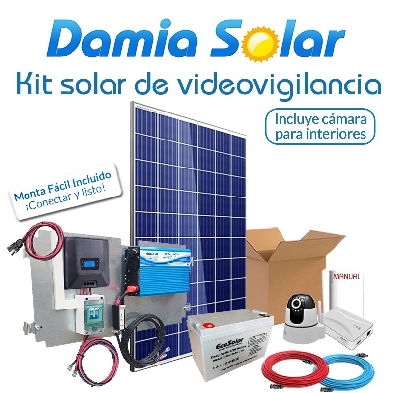 Kit solar de videovigilância para interiores (com câmara e router) | Damia Solar
