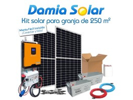 Kit solar para granja de 250 m2:  luz y herramientas | Damia Solar
