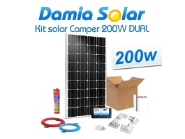 Kit solar completo para autocaravanas 200W Dual. Para carregar 2 baterias | Damia Solar