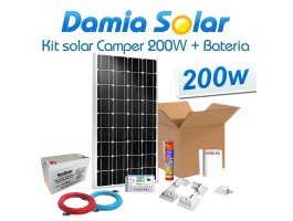 Kit Solar Completo Para Camper 200W + Bateria AGM (Opcional litio) | Damia Solar