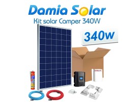 Kit solar completo para autocaravana com painel de 340W 24V a 12V | Damia Solar