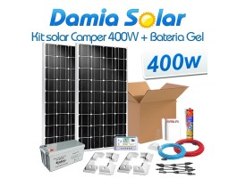 Kit solar completo para caravanas 400W + Bateria de Gel | Damia Solar