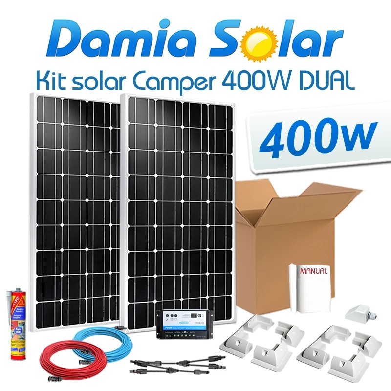 Kit solar completo para autocaravanas 400W Dual | Damia Solar