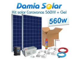 Kit solar para embarcações 560W 12V + Bateria de Gel (Lítio opcional) | Damia Solar