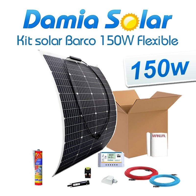 Kit solar para embarcaciones 150W con placa flexible | Damia Solar
