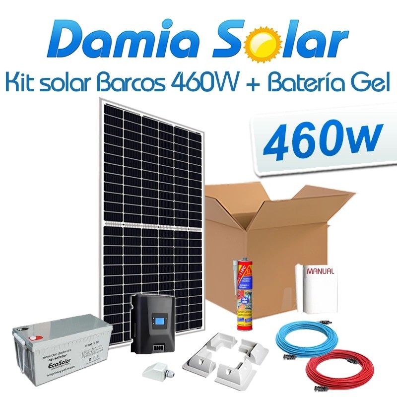 Kit solar embarcaciones 460W 24V + Batería de Gel (Opcional litio) | Damia Solar