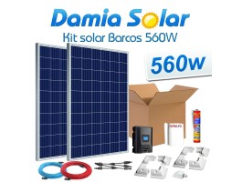 Kit solar completo para embarcações 560W a 12V (dois painéis) | Damia Solar