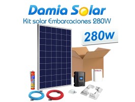 Kit solar para embarcações com painel de 280W 24V, instalação a 12V | Damia Solar