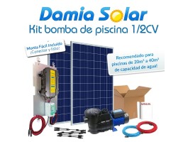 Kit solar bomba purificadora de piscinas (Bomba de 1/2 CV) | Damia Solar