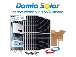 kit solar para uso directo bomba de agua 5,5CV 380V trifásica | Damia Solar