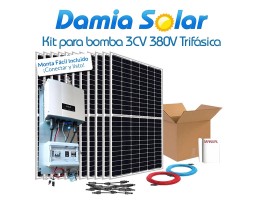 kit solar para uso directo bomba de agua 3CV 380V trifásica | Damia Solar