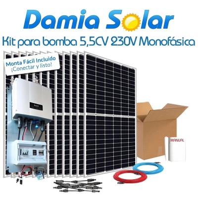 Comprar Kit Solar Para Uso Directo De Bomba De Agua 5 5cv 230v Monofásica al mejor precio en Damia Solar | Envío Gratis