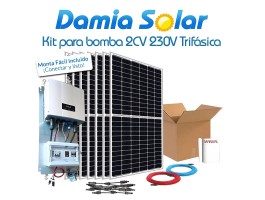 kit solar para uso directo bomba de agua 2CV 230V trifásica | Damia Solar