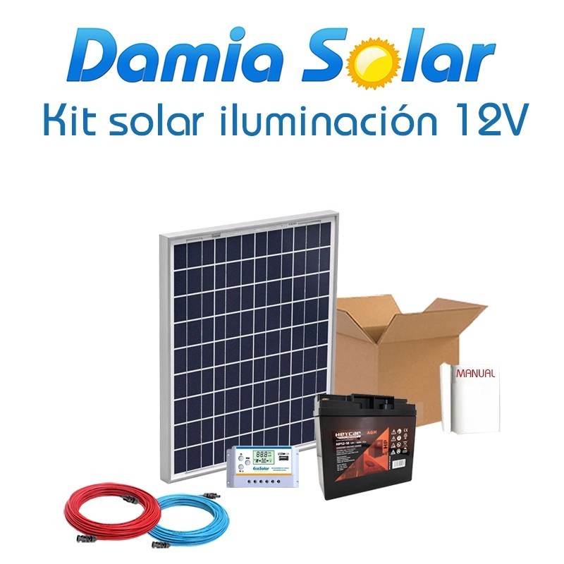 Comprar Kit solar iluminación 12V