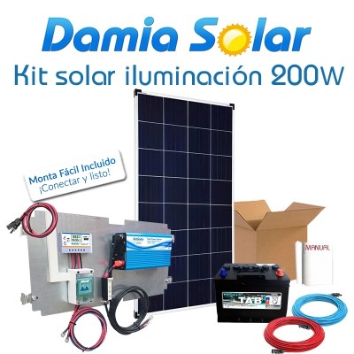 Comprar Kit solar iluminación 200W