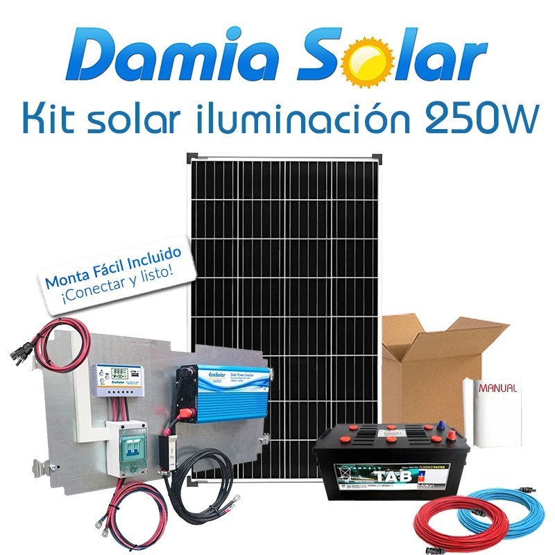 Comprar Kit solar iluminación 250W