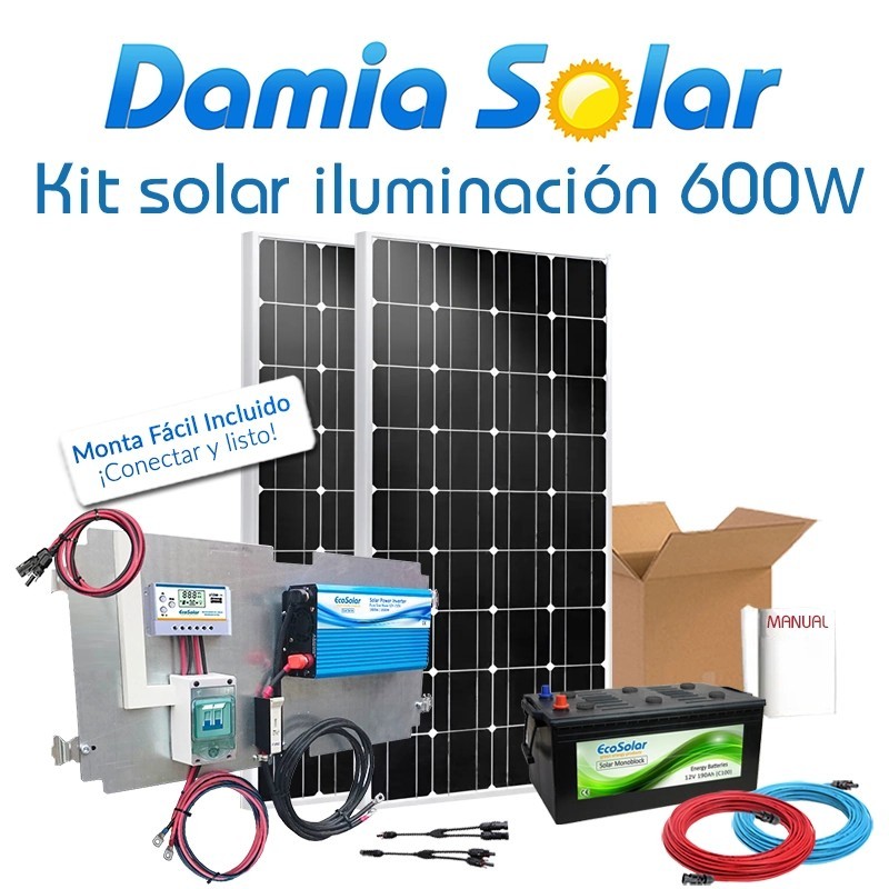 Comprar Kit de iluminação solar 600W para casa completa