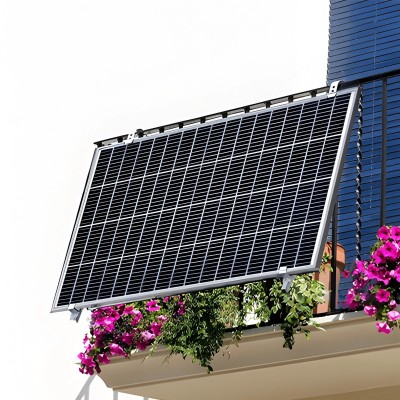 Estructura de balcón para panel solar de 12V o 24V