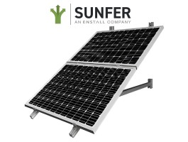 Soporte inclinado abierto para fachada, 2 módulos 16H | Damia Solar