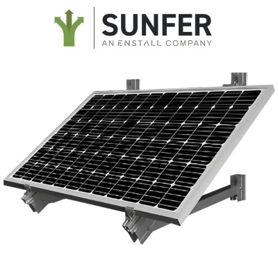 Soporte inclinado abierto para fachada, horizontal 15H | Damia Solar