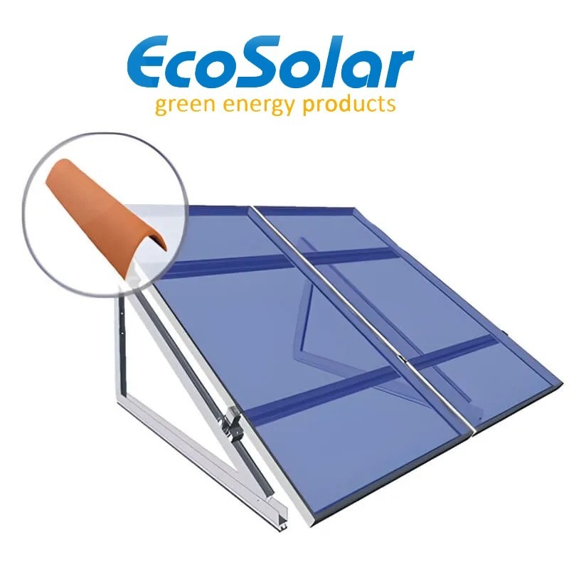 Estrutura ajustável para telha árabe para painéis de 80W a 160W