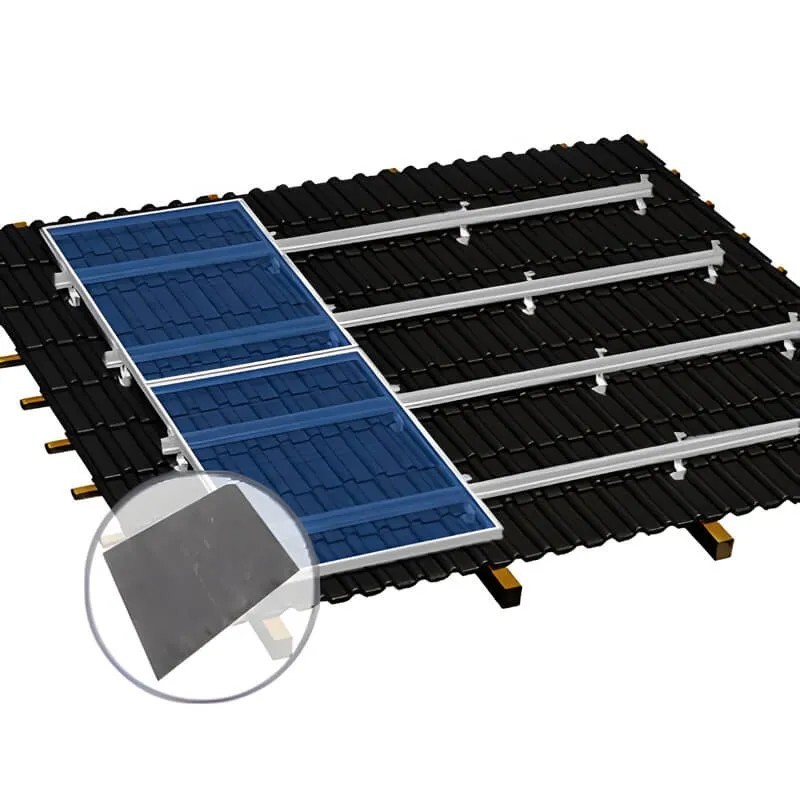 Estrutura coplanar para telhado de ardósia para painéis de 250W a 505W