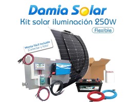 Comprar Kit solar iluminación 250W Flexible