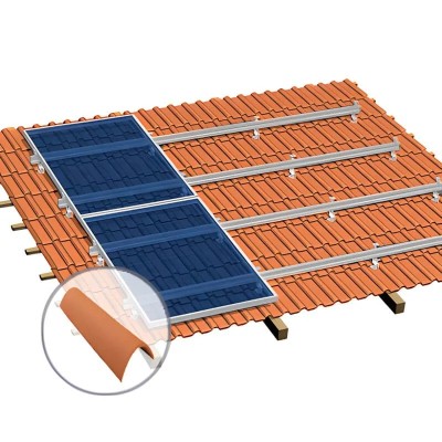 Estrutura ajustável para telhas árabes painéis de 180W a 200W | Damia Solar
