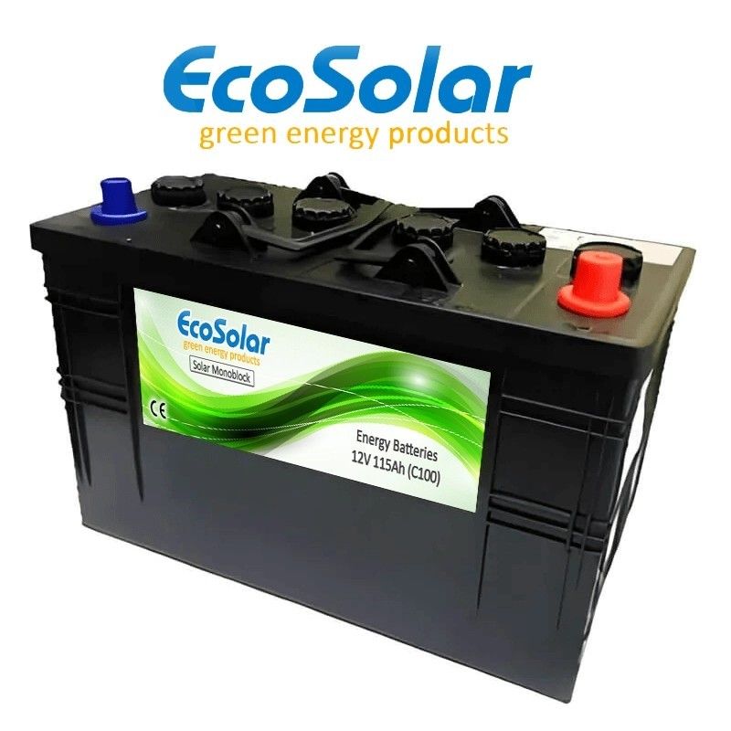 Batería Solar Monoblock De Ciclo Profundo Ecosolar 115Ah | Damia Solar