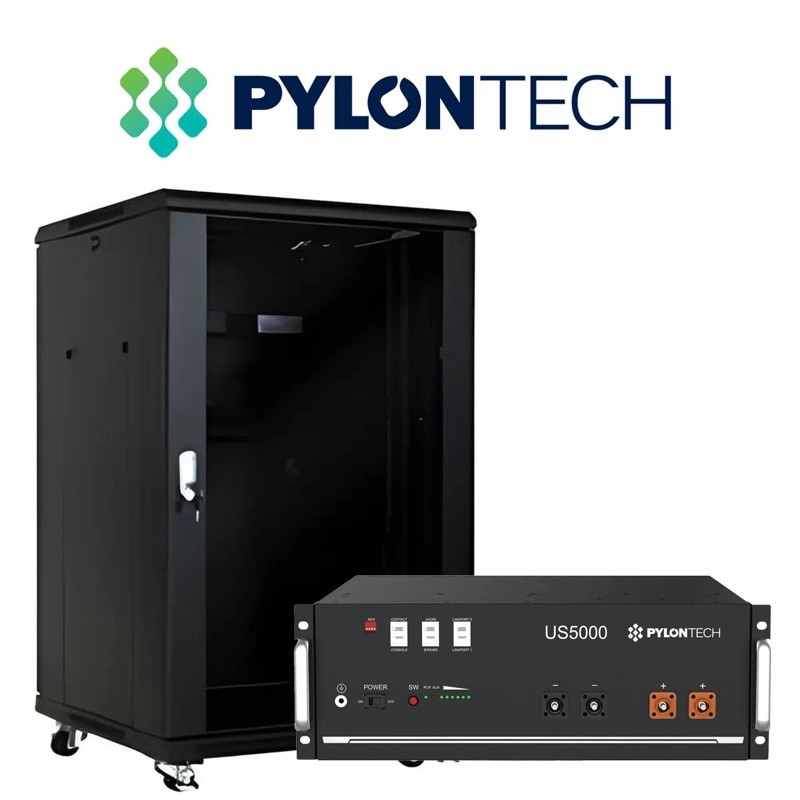 Bateria de lítio Pylontech US5000C 4,8kWh 48V + Armário
