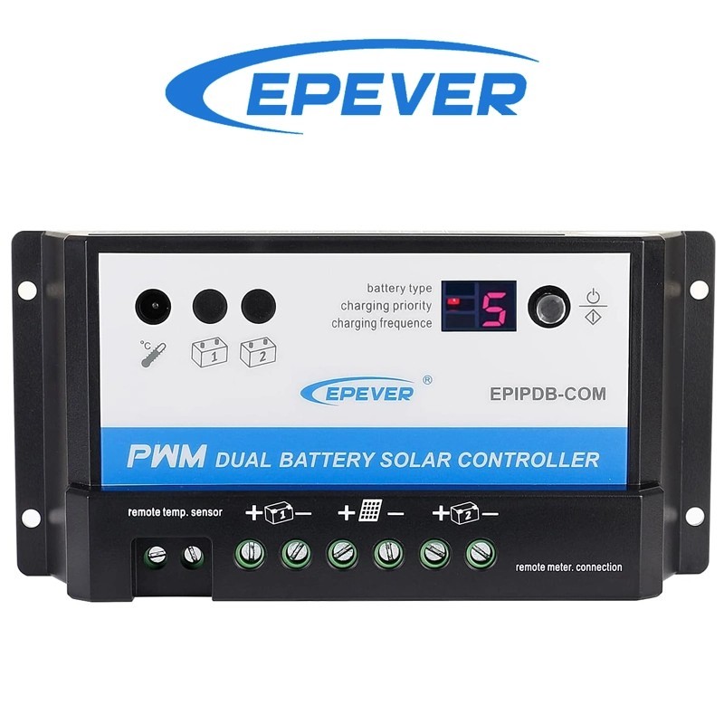 Regulador Epever 20A DUAL de carga de 2 sistemas de baterías | Damia Solar