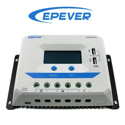 Regulador de carga EPEVER PWM 60A 12/24V pantalla y USB | Damia Solar